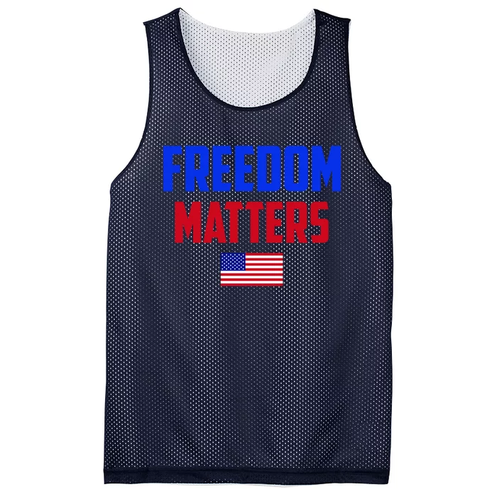 Freedom Matters Usa Flag American Flag Veteran's Day Great Gift Mesh Reversible Basketball Jersey Tank