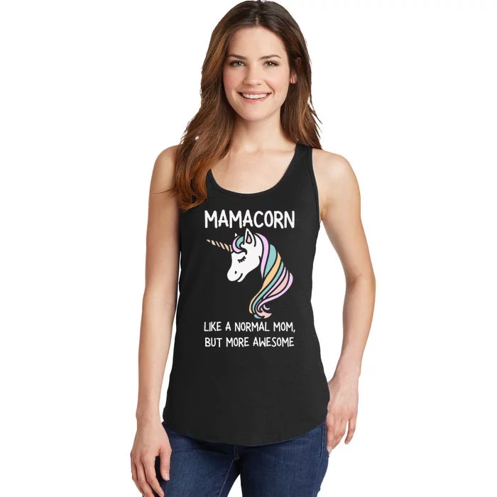 Funny Mamacorn Unicorn Costume Mom Mother's Day Ladies Essential Tank