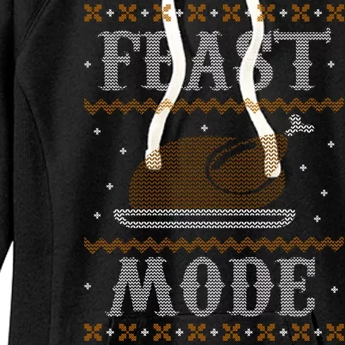 Feast Mode Ugly Sweater Thanksgiving Dinner Women's Fleece Hoodie