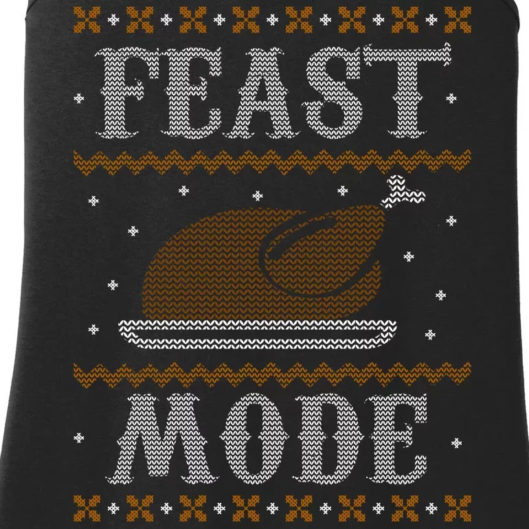 Feast Mode Ugly Sweater Thanksgiving Dinner Ladies Essential Tank