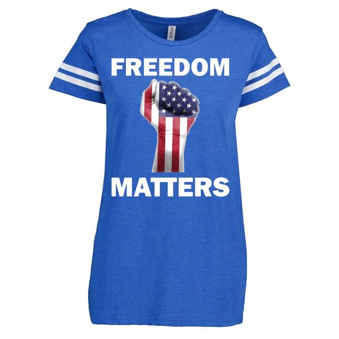 Freedom Matters USA American Fist Enza Ladies Jersey Football T-Shirt