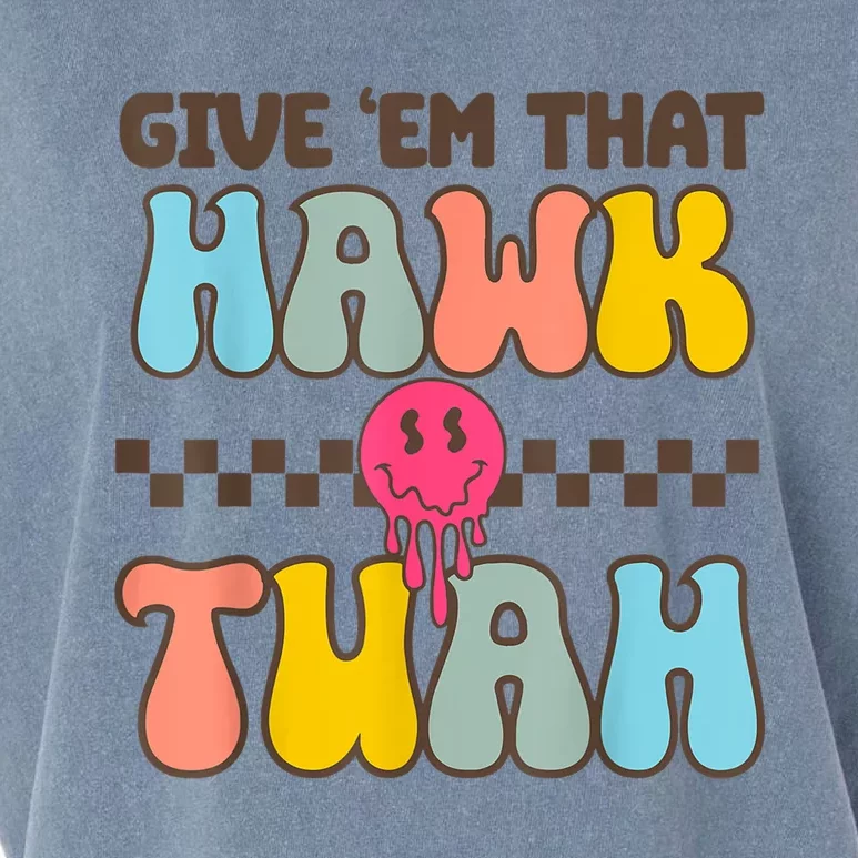 Funny Meme Viral Video Western Country Accent Hawk Tuah Gift Garment-Dyed Women's Muscle Tee