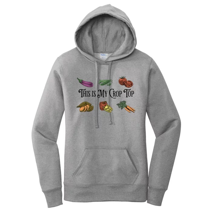 Farmers Market Vibes My Crop Top Farm Vegetable Garden Gift Women's Pullover Hoodie