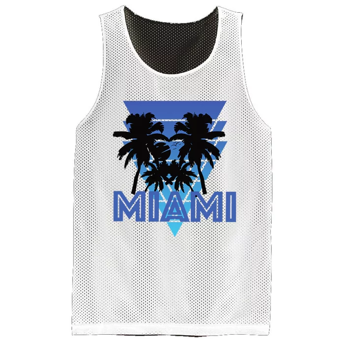 Florida Miami Vintage Palm Trees Mesh Reversible Basketball Jersey Tank