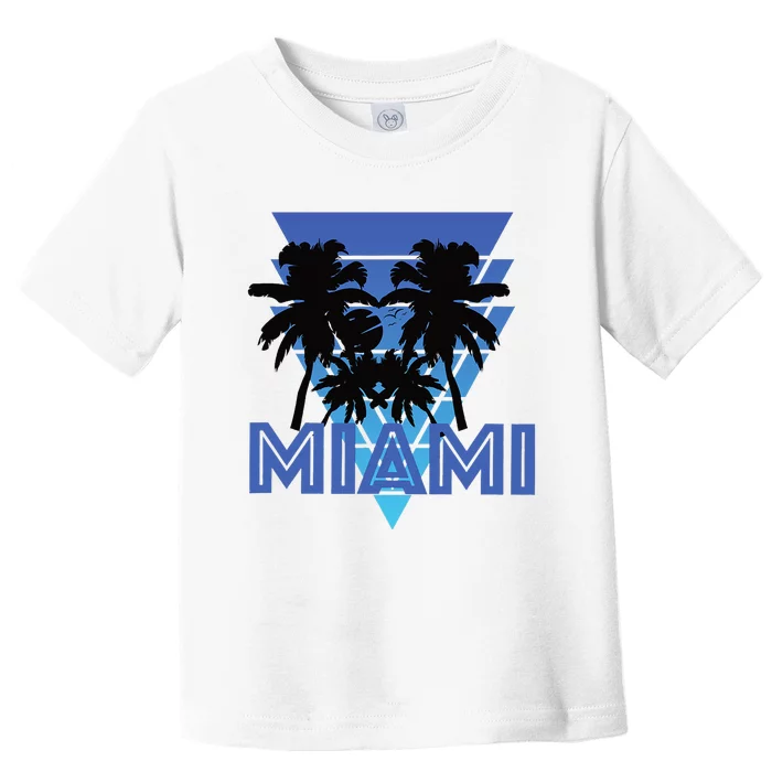 Florida Miami Vintage Palm Trees Toddler T-Shirt