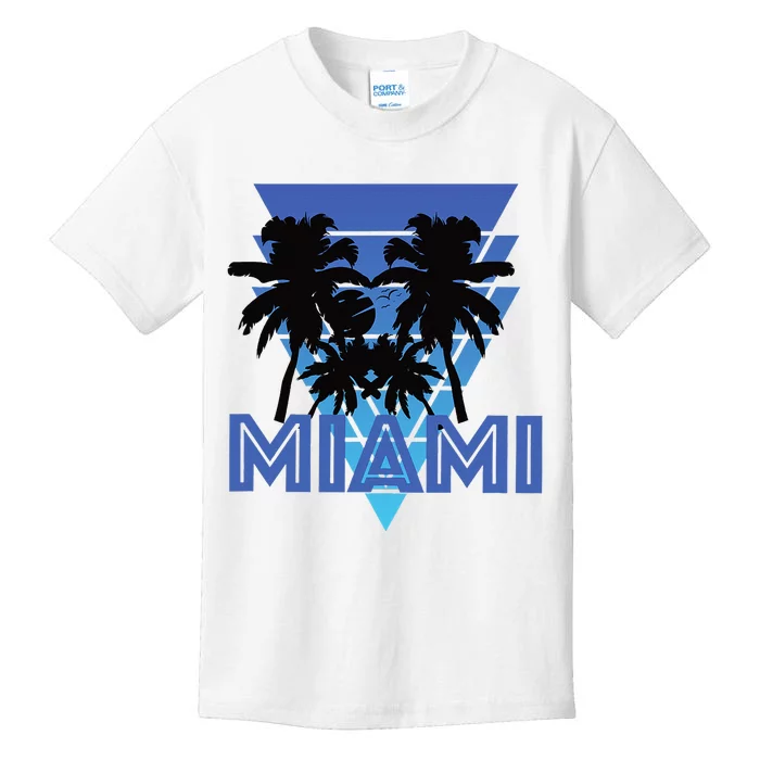 Florida Miami Vintage Palm Trees Kids T-Shirt