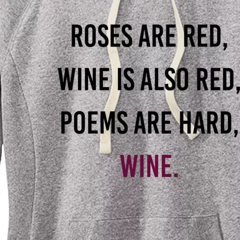 Funny Meme Valentines Day Wine Quote Ing Gift Women's Fleece Hoodie