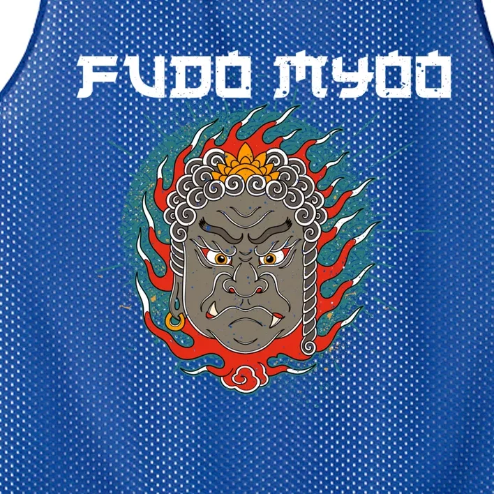 Fudo Myoo Vajrayana Buddhism Immovable Lord Japanese Chinese Gift Mesh Reversible Basketball Jersey Tank