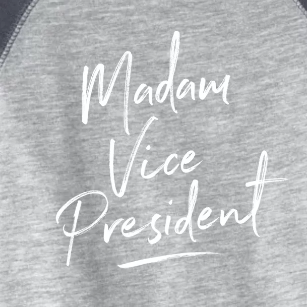 Feminine Madam Vice President Script Cool Gift Toddler Fine Jersey T-Shirt