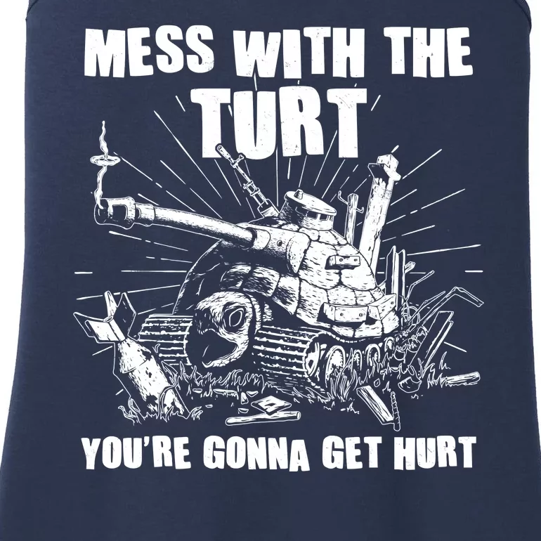 Funny Mess With The Turt You're Gonna Get Hurt Battle Turtle Ladies Essential Tank