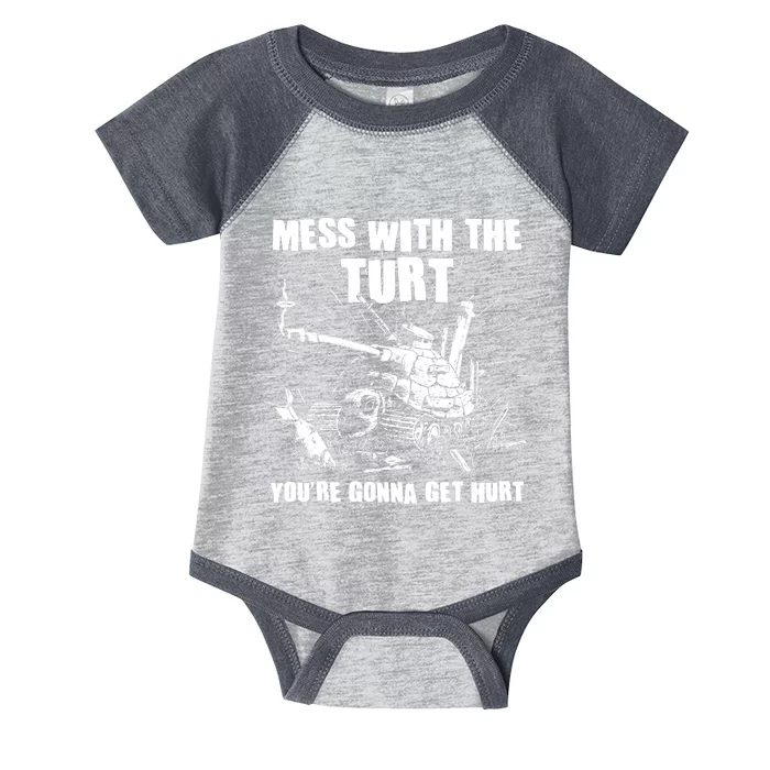 Funny Mess With The Turt You're Gonna Get Hurt Battle Turtle Infant Baby Jersey Bodysuit