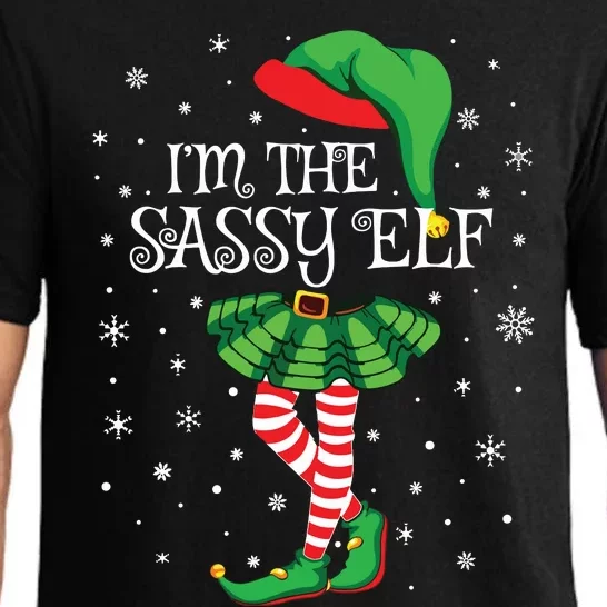 Family Matching Women Girls Im The Sassy Elf Christmas Pajama Set