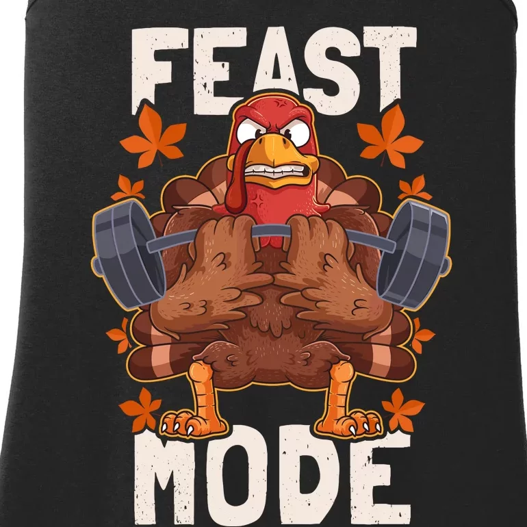 Feast Mode Weightlifting Turkey Day Thanksgiving Christmas Ladies Essential Tank