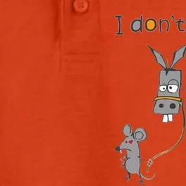 Funny Mouse Walking A Donkey I Dont Give Rats Gift Dry Zone Grid Performance Polo