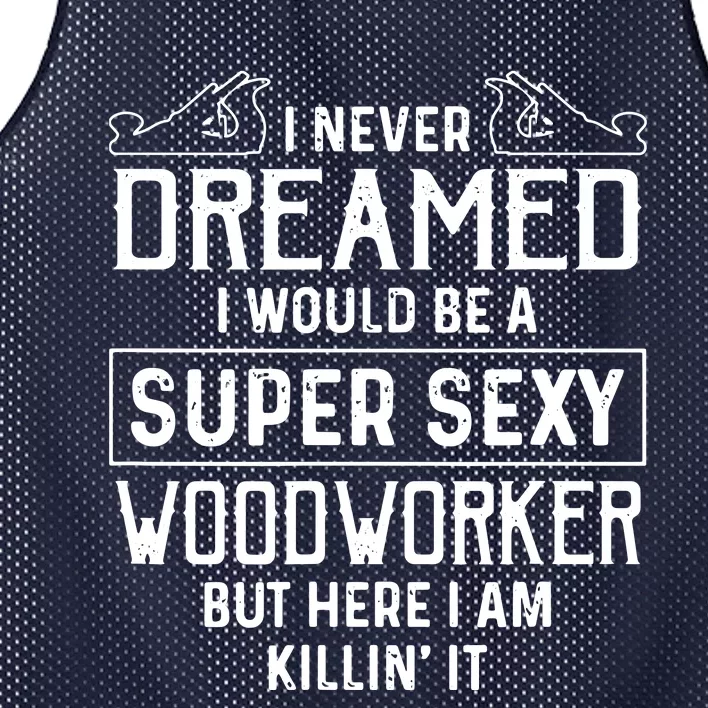 Funny Men Women Woodworking Woodworker Gift Mesh Reversible Basketball Jersey Tank