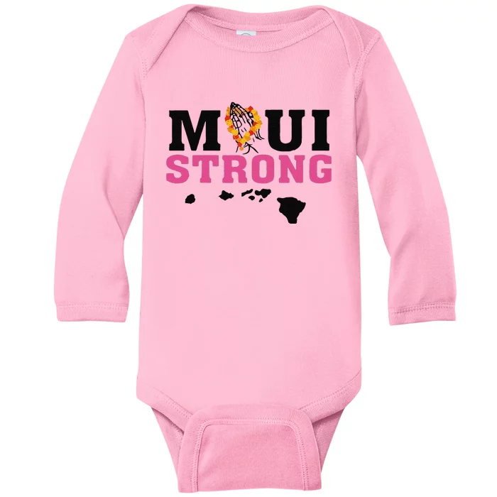 Funny Maui Wildfire Relief All Profits Will Be Baby Long Sleeve Bodysuit