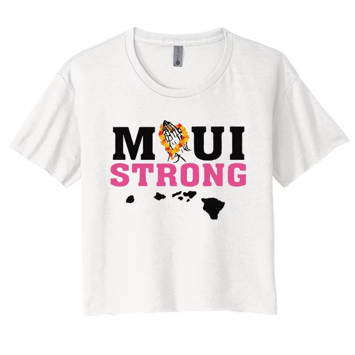 Funny Maui Wildfire Relief All Profits Will Be Women's Crop Top Tee