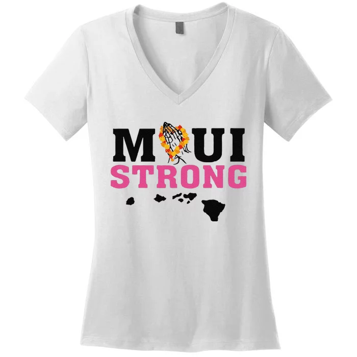 Funny Maui Wildfire Relief All Profits Will Be Women's V-Neck T-Shirt