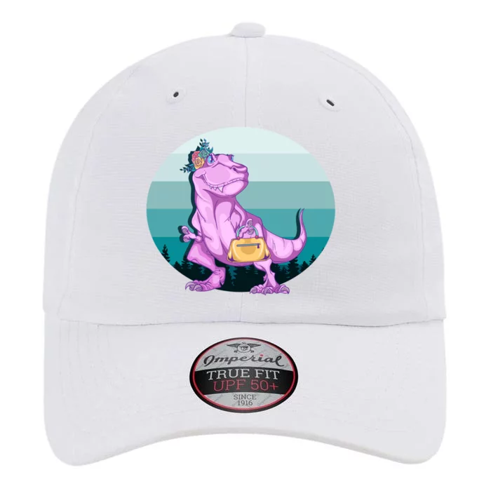 Funny Mamasaurus With Retro Landscape Gift The Original Performance Cap