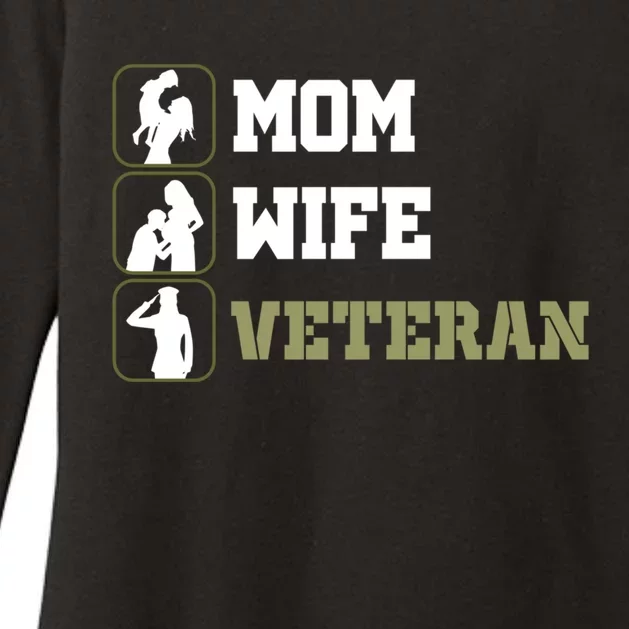 Female Mom Wife Veteran Gift Womens CVC Long Sleeve Shirt