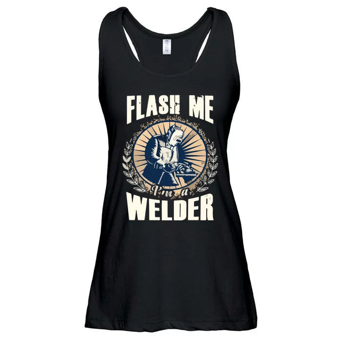 Flash Me Welders Work Funny Welding Nation Ladies Essential Flowy Tank