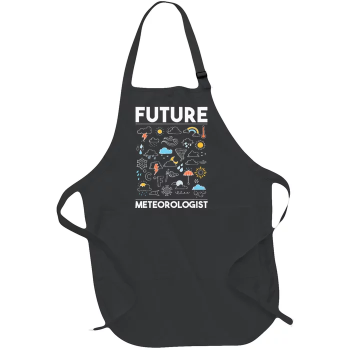 Future Meteorologist Weather Forecast Clouds Full-Length Apron With Pocket