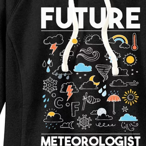 Future Meteorologist Weather Forecast Clouds Women's Fleece Hoodie