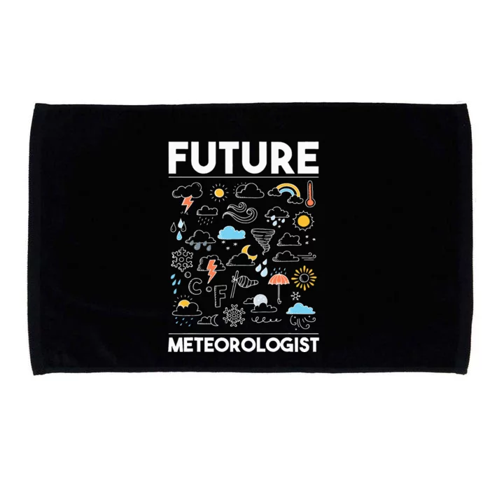 Future Meteorologist Weather Forecast Clouds Microfiber Hand Towel