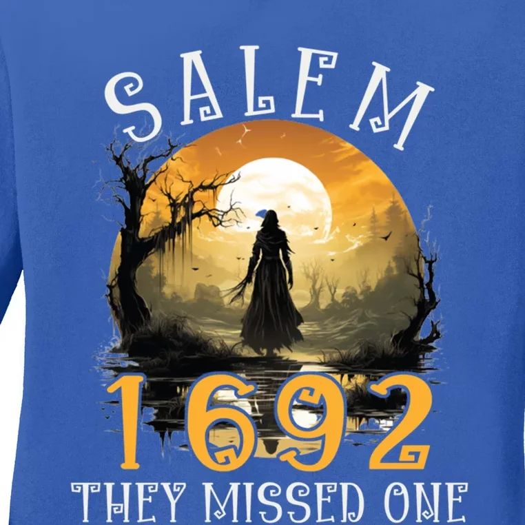 Full Moon Witch Salem 1692 They Missed One Cool Gift Ladies Long Sleeve Shirt