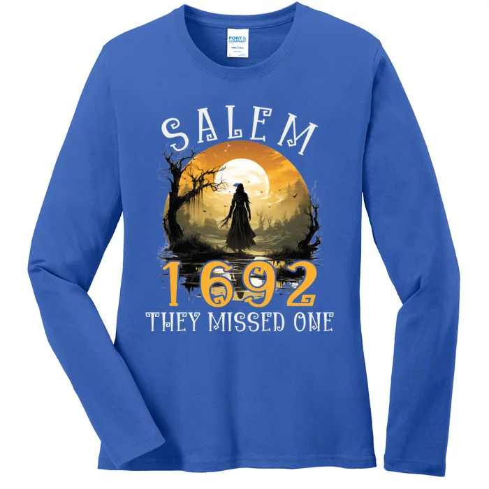 Full Moon Witch Salem 1692 They Missed One Cool Gift Ladies Long Sleeve Shirt