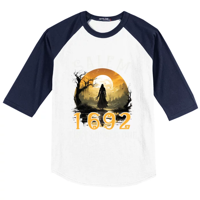 Full Moon Witch Salem 1692 They Missed One Cool Gift Baseball Sleeve Shirt