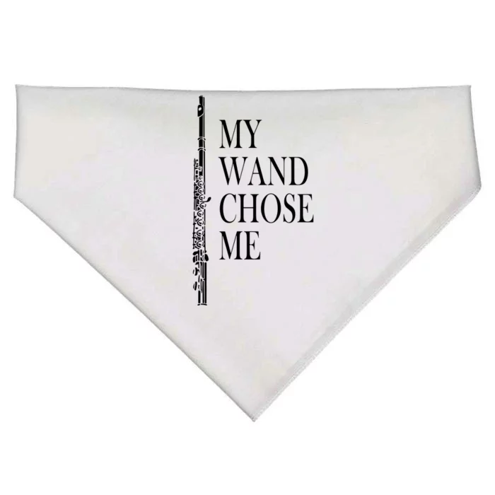 Flute My Wand Chose Me Funny Marching Band Apparel USA-Made Doggie Bandana