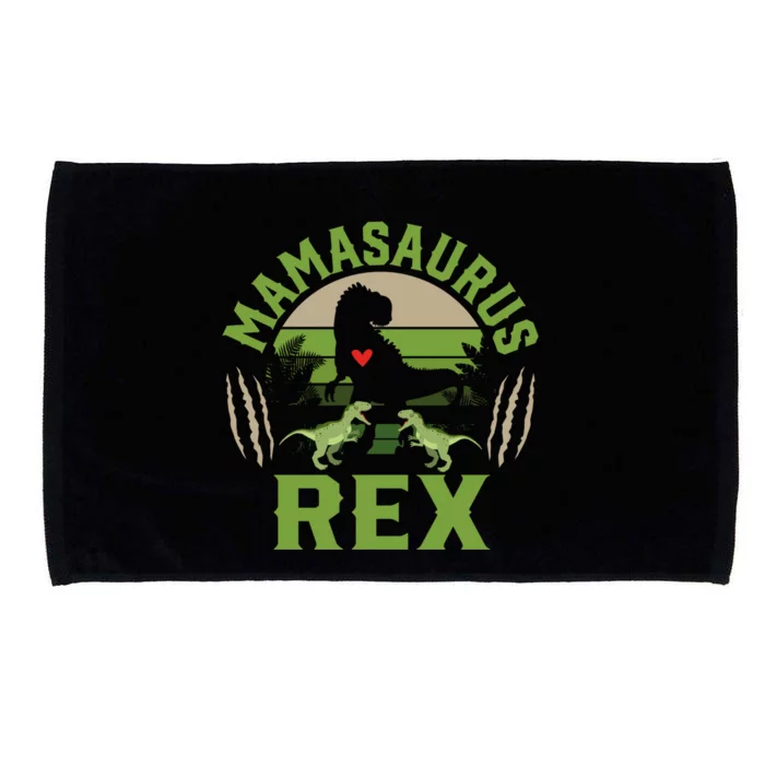 Funny Mom Wife Grandma Birthday Mamasaurus Rex Gift Microfiber Hand Towel