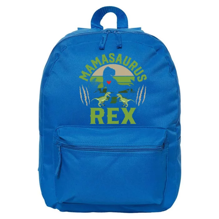 Funny Mom Wife Grandma Birthday Mamasaurus Rex Gift 16 in Basic Backpack