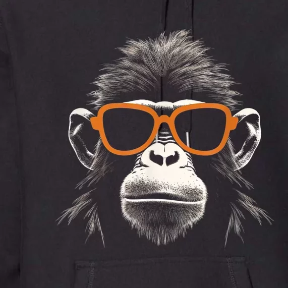 Funny Monkey With Sunglasses Cool Graffiti Urban Art Street Premium Hoodie