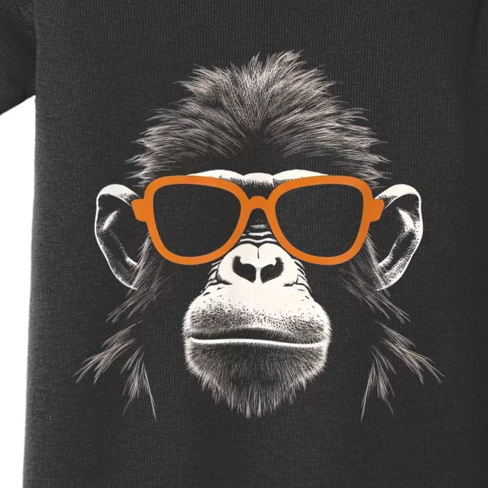 Funny Monkey With Sunglasses Cool Graffiti Urban Art Street Baby Bodysuit