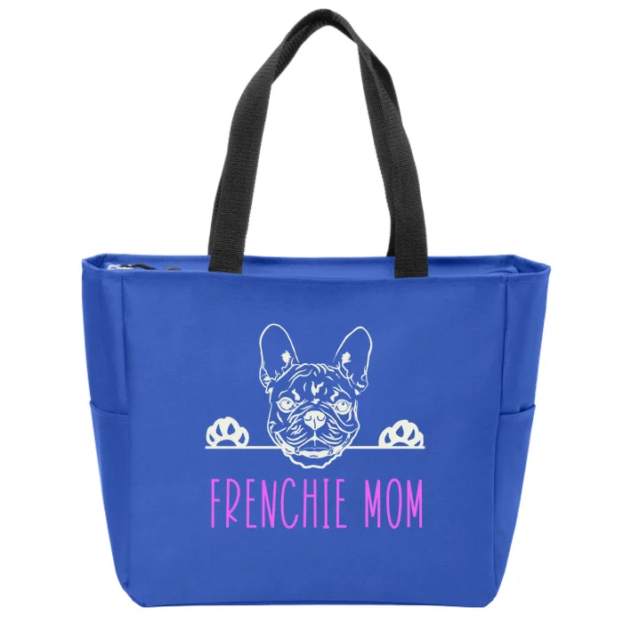 Frenchie Mom With French Bulldog Gift Zip Tote Bag