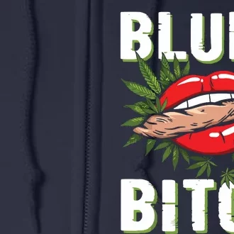 Funny Marijuana Weed 420 Weed Sexy Lips Cannabis Marijuana Full Zip Hoodie