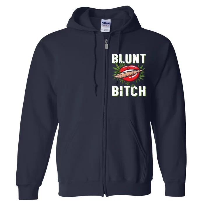 Funny Marijuana Weed 420 Weed Sexy Lips Cannabis Marijuana Full Zip Hoodie