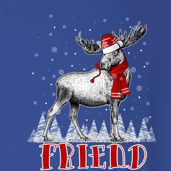 Friend Moose Wear Santa Hat Matching Family Gift Toddler Long Sleeve Shirt