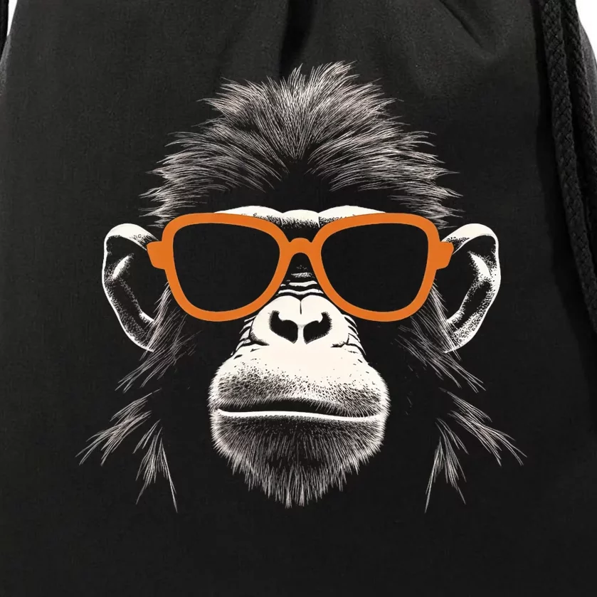 Funny Monkey With Sunglasses Cool Graffiti Urban Art Street Drawstring Bag