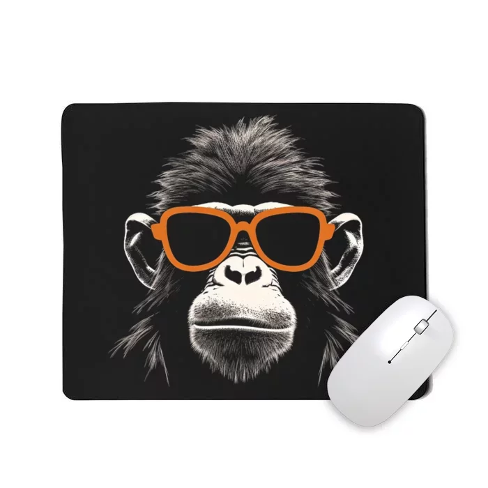 Funny Monkey With Sunglasses Cool Graffiti Urban Art Street Mousepad