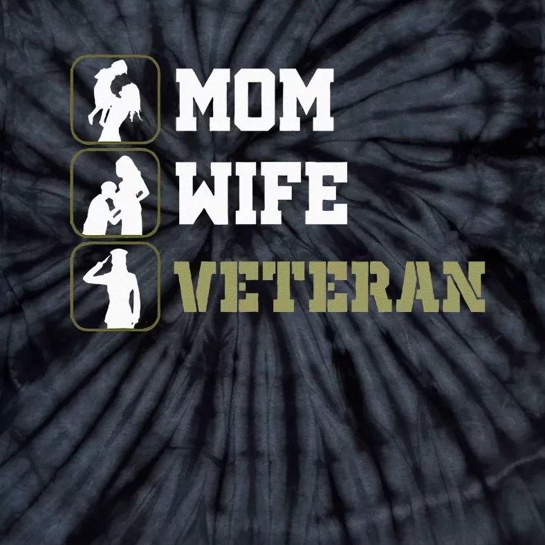 Female Mom Wife Veteran Tie-Dye T-Shirt