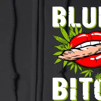 Funny Marijuana Weed 420 Weed Sexy Lips Cannabis Marijuana Full Zip Hoodie