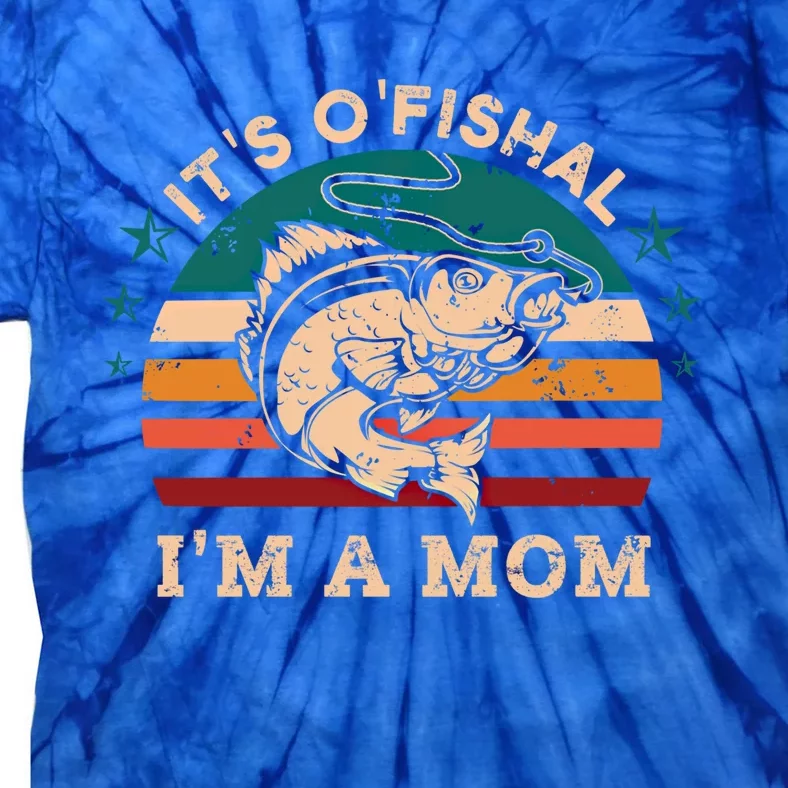 Fisher Mom Walleye Fishing New Mother Pregnancy Fish Cute Gift Tie-Dye T-Shirt