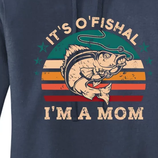 Fisher Mom Walleye Fishing New Mother Pregnancy Fish Cute Gift Women's Pullover Hoodie