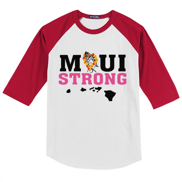 Funny Maui Wildfire Relief All Profits Will Be Kids Colorblock Raglan Jersey