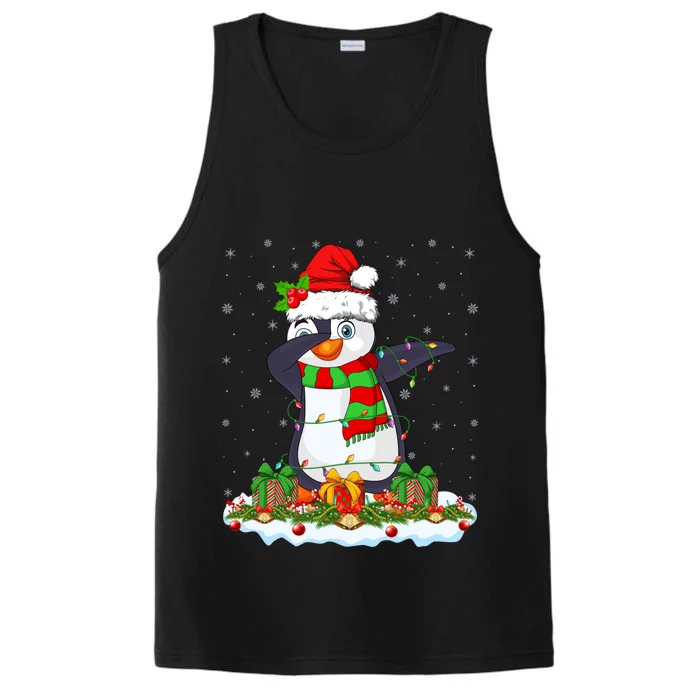 Family Matching Xmas Lighting Dabbing Penguin Christmas Gift Performance Tank