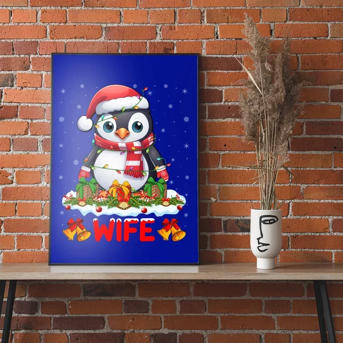 Family Matching Xmas Lights Santa Wife Penguin Christmas Gift Poster