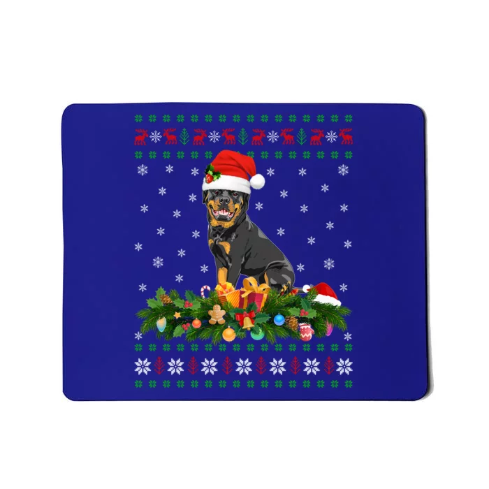 Family Matching Xmas Lighting Ugly Rottweiler Christmas Gift Mousepad